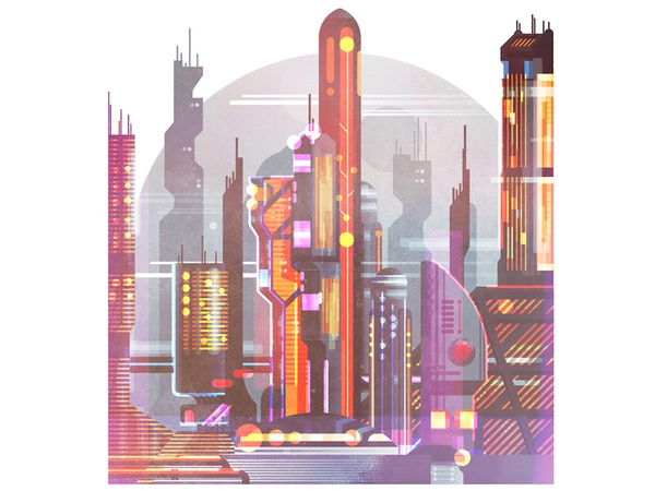 Dystopia City cyberpunk dystopia vector texture skyline photoshop land.jpg