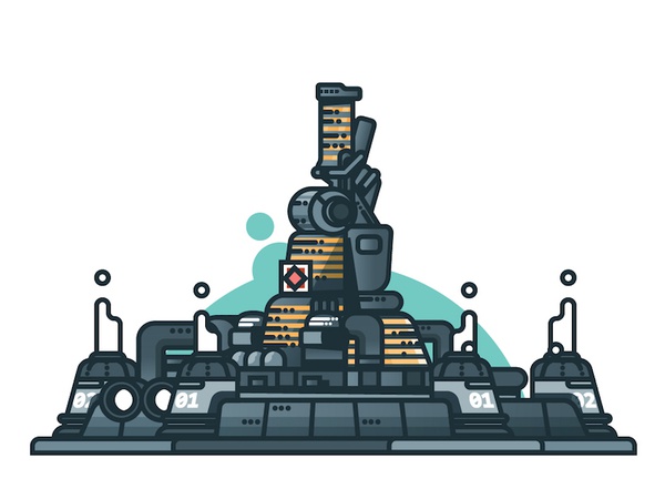 FFVII - Midgar final fantasy sticker game fictional cityscape city dra.jpg