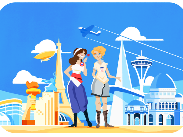 France v. US  france french american art nouveau art deco women girls.png
