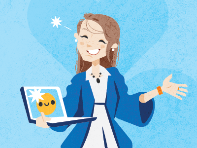 Happy Girl cute woman fashion laptop girl happy.png