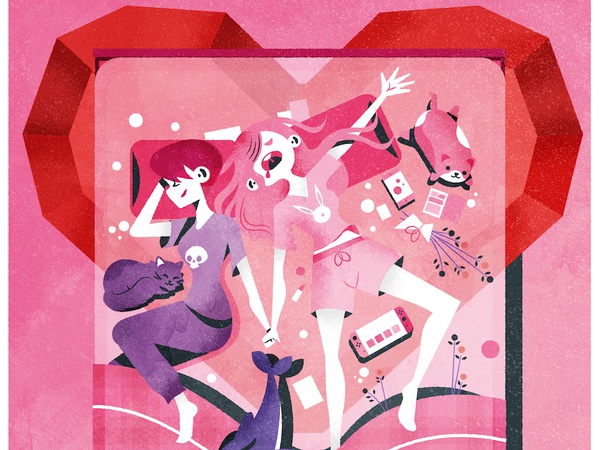 Happy Valentines Day! character v texture design vector illustration v.jpg