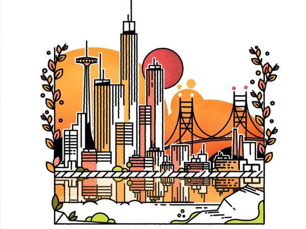 Little City outline cityscape illustrator skyline minimalist architect.jpg