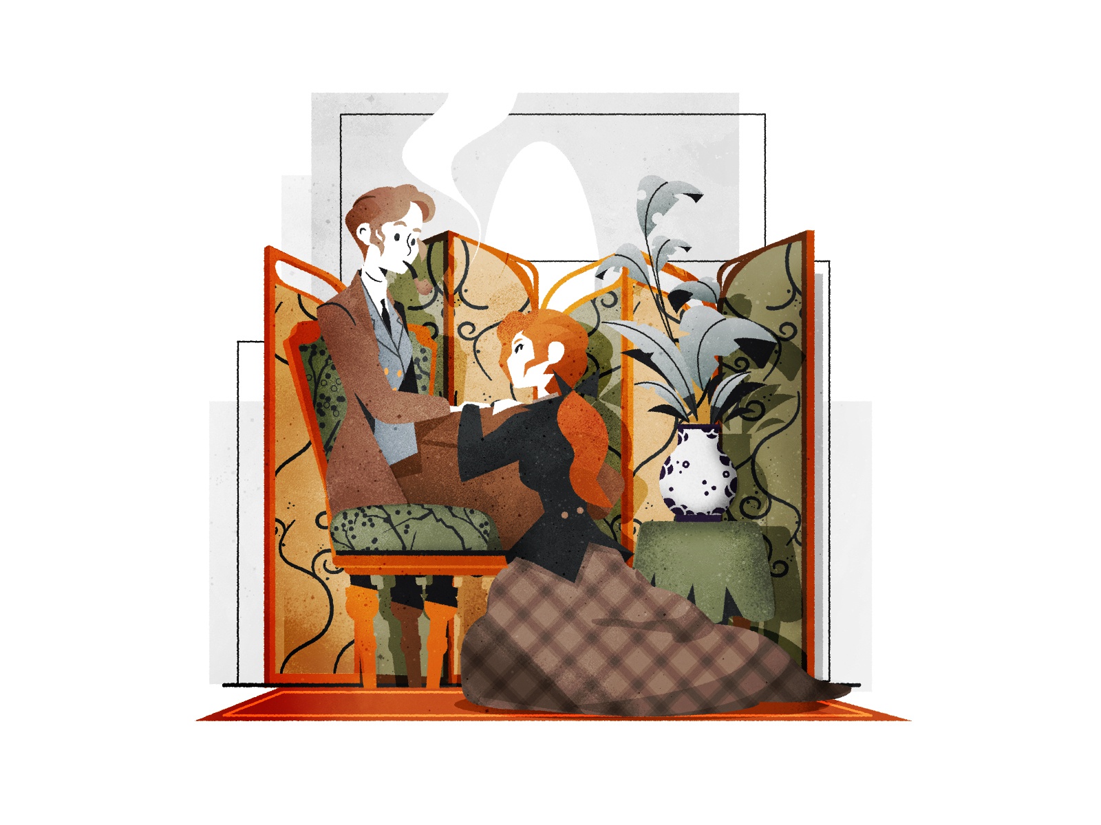 Love at the turn of the century history illustrator minimalist illustr.jpg