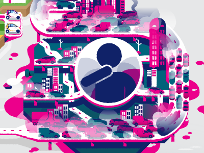 Mercedes-Benz Next detail fun pollution architecture flat design city.png