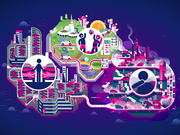 Mercedes-Benz Next futurism flat design design city car.png