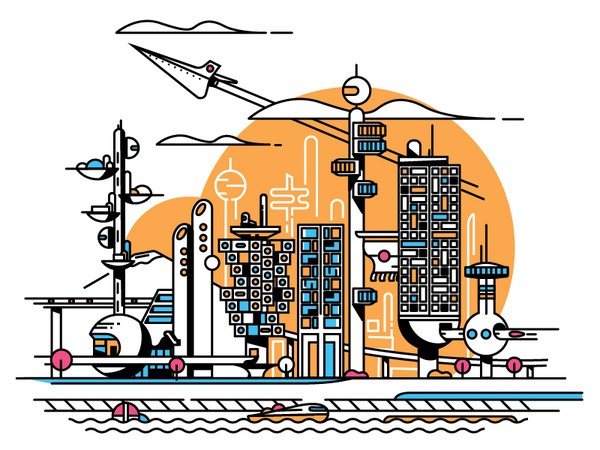 Metabolist City sticker icon architecture retrofuturism retro future i.jpg