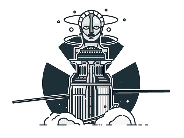 Metropolis sticker icon city minimalist film movie futurism retro sci-.jpg