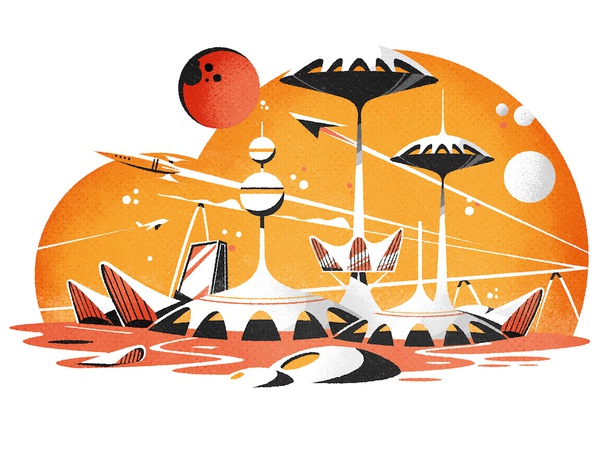 Mid Century Googie retro cityscape minimalist texture illustrator arch.jpg