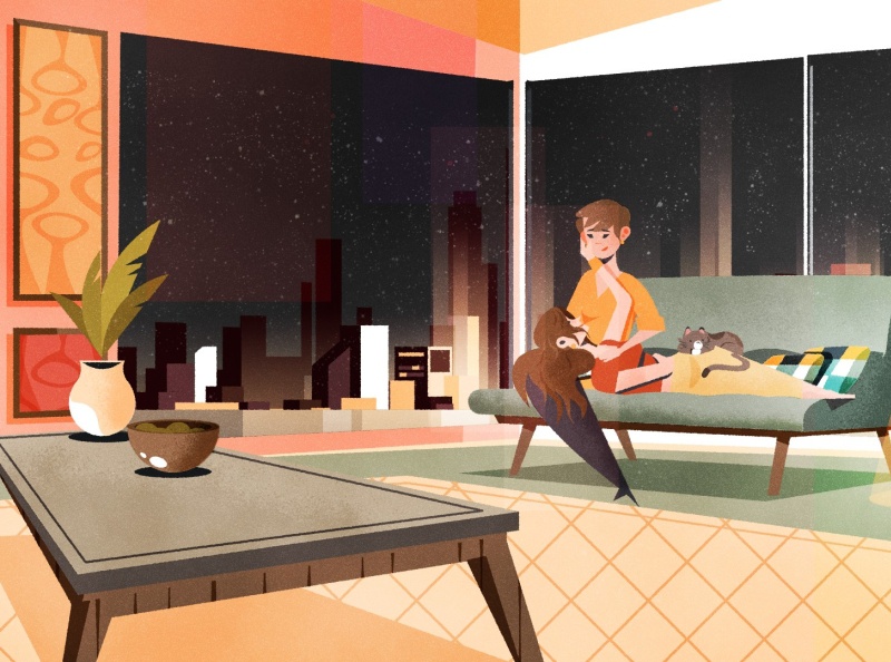 Mid Century Love illustrator design cityscape skyline architecture min.jpg