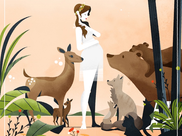 Motherhood illustrator texture dear wolf animals bear mothersday mothe.jpg
