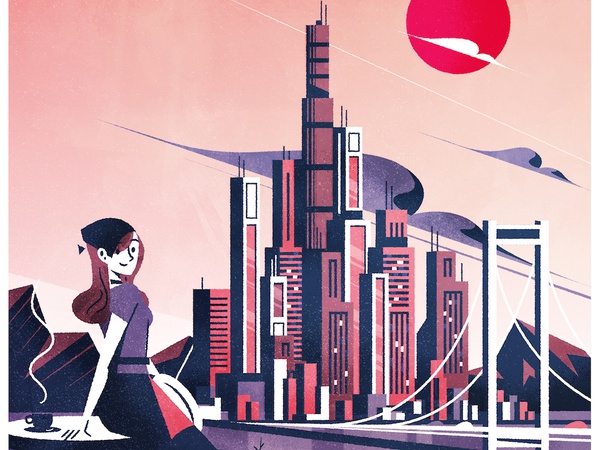 My little Coffeehouse dream retro skyline design architecture cityscap.jpg