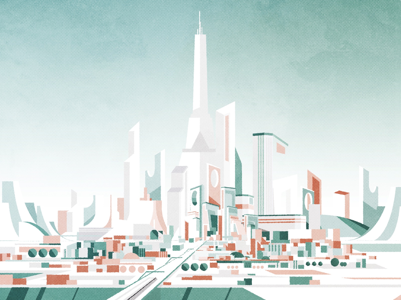 Pastel City architecture design cityscape futurism minimalist illustra.jpg