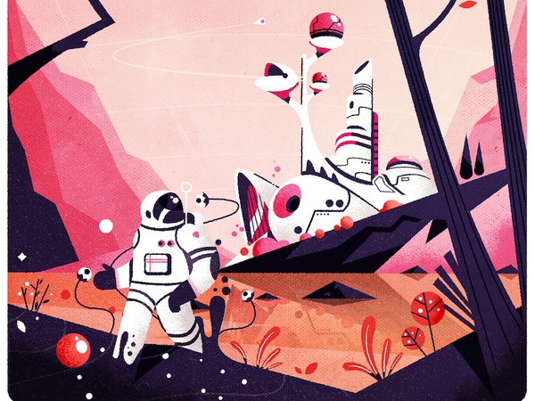 Planet Hugs! retro futurism cityscape illustrator texture minimalist a.jpg