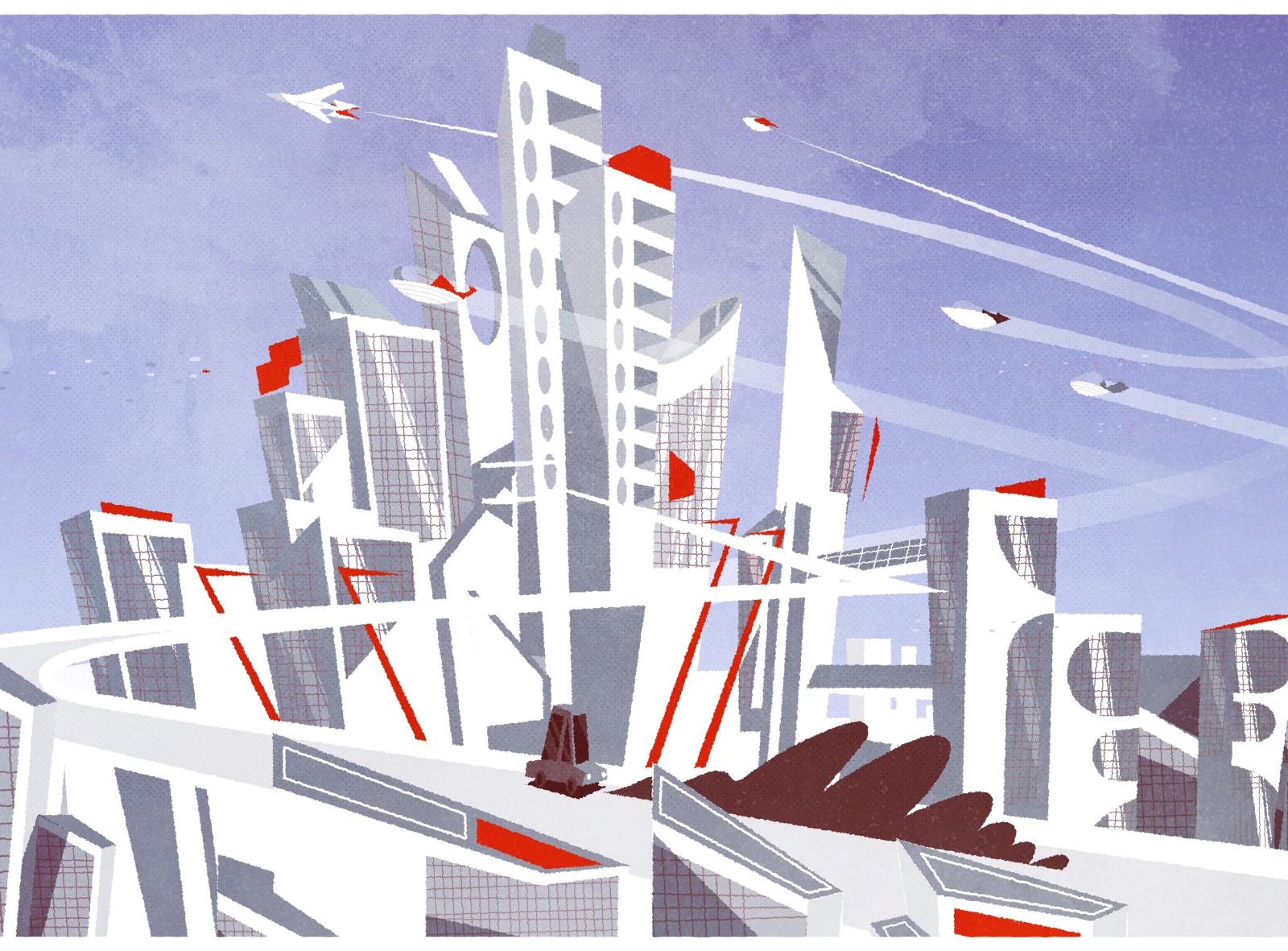 Going to town design architecture city illustrator minimalist texture.jpg