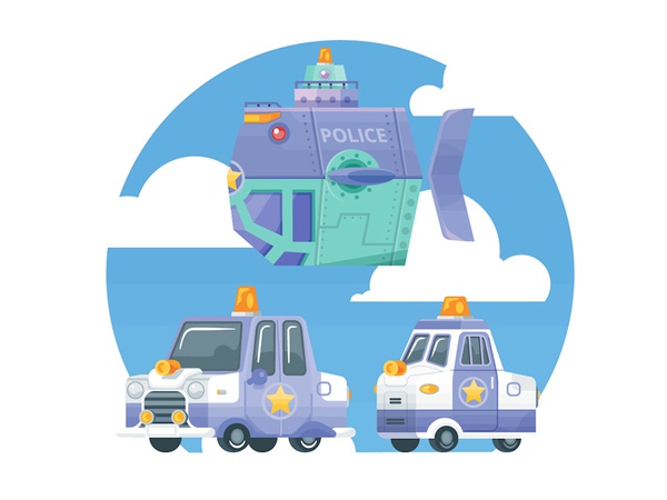 Police Vehicles games fanart vector retrogaming retro playstation mega.jpg