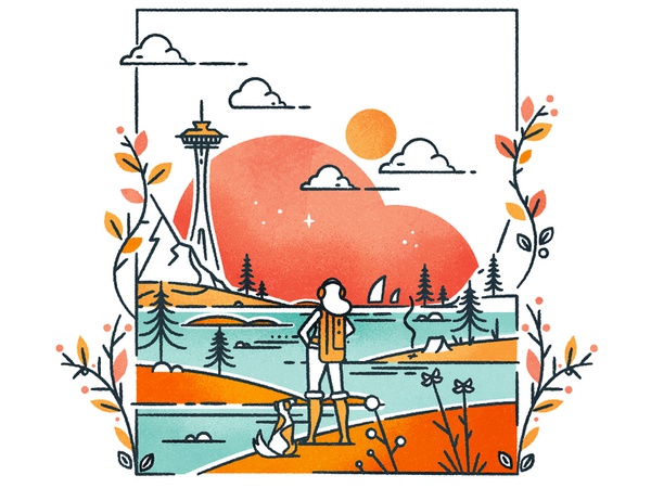 Puget nature minimalist design logo skyline architecture city illustra.jpg