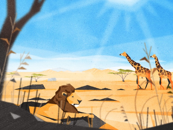 Serengeti african animals brush design savana africa nautre texture il.jpg
