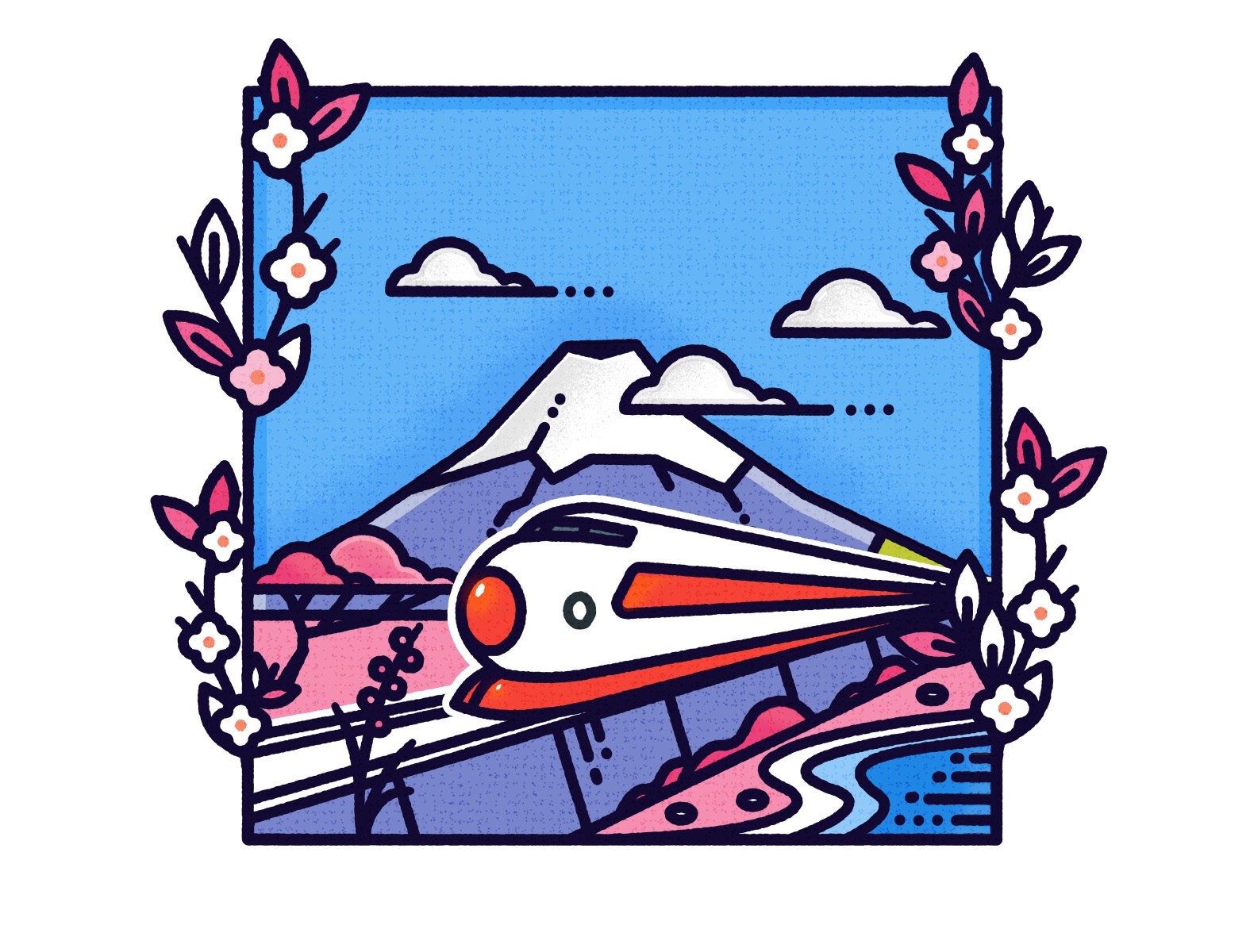 Shinkansen japan logo icon design skyline illustrator minimalist textu.jpg