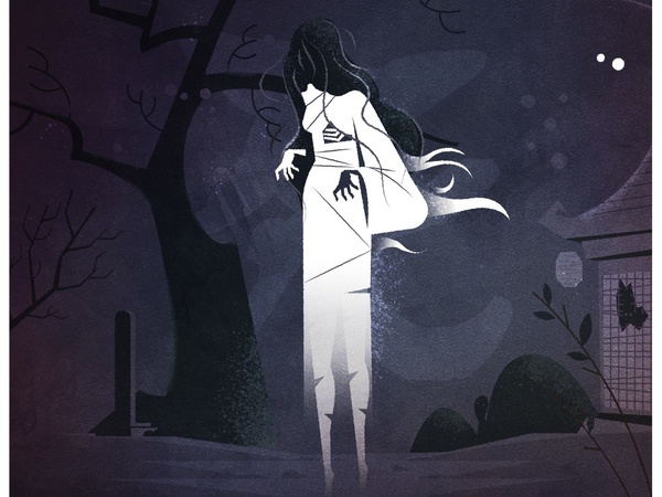 Spooky Yurei! texture japan ghost spooky scary halloween illustration.jpg