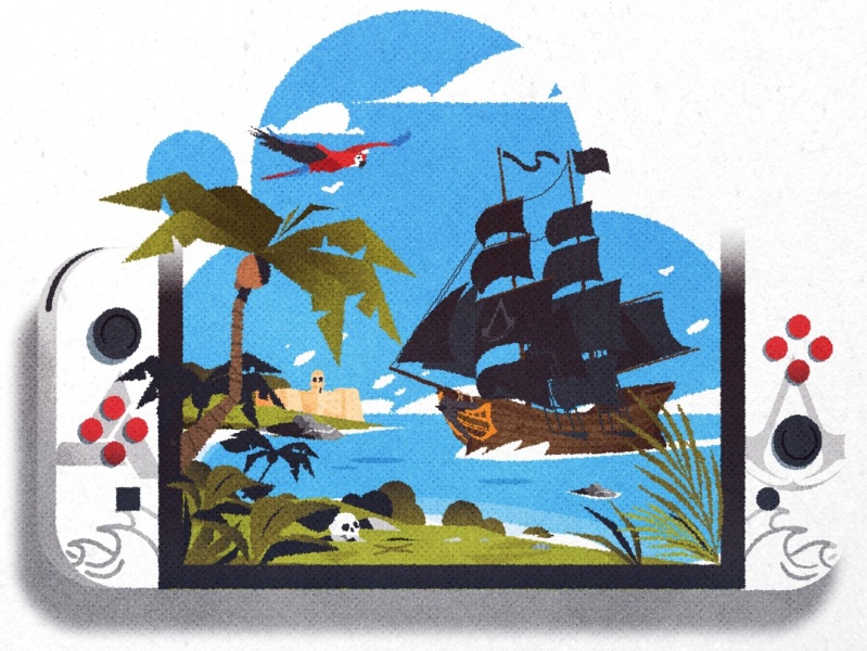 Switch Assassins Creed fanart nintendo boat ship fanart switch jungle.jpg
