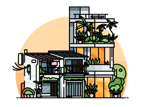 Urban Japan vector urban store minimalist japan icon flat building arc.jpg
