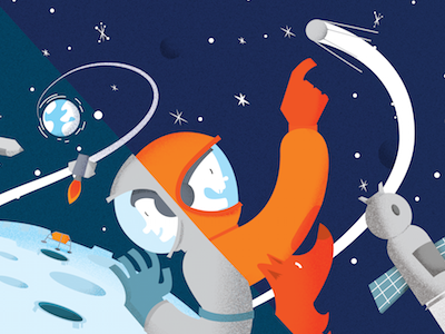 We 3 Space universe moon satellite laika dog sputnik apollo spaceship.png
