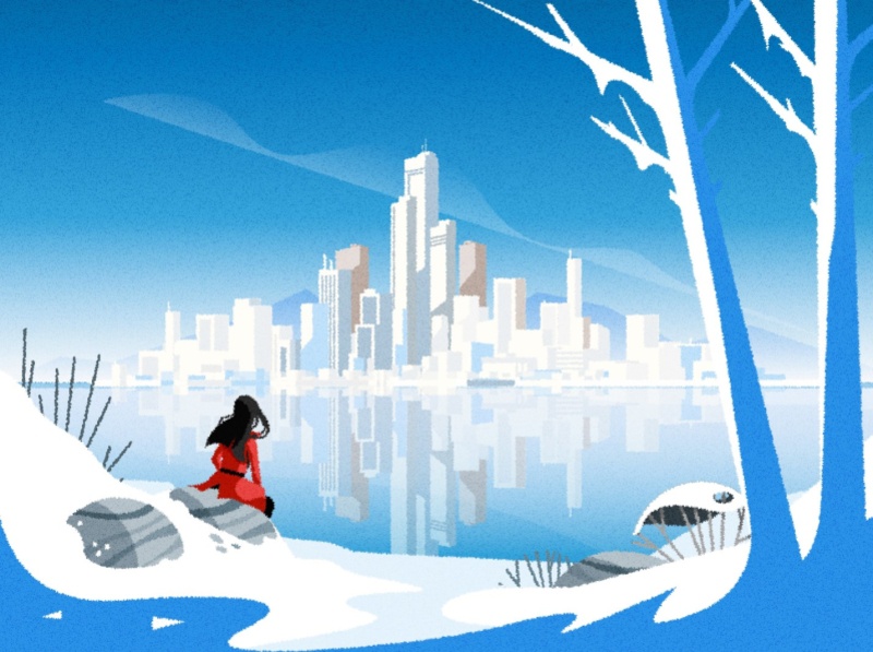 Winter Skyline cityscape design skyline illustrator architecture city.jpg