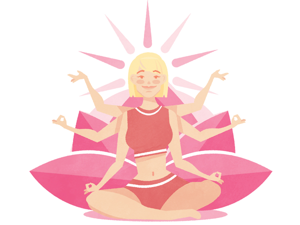 Yoga girl drawing sports sport lotus woman yoga vector illustration.png