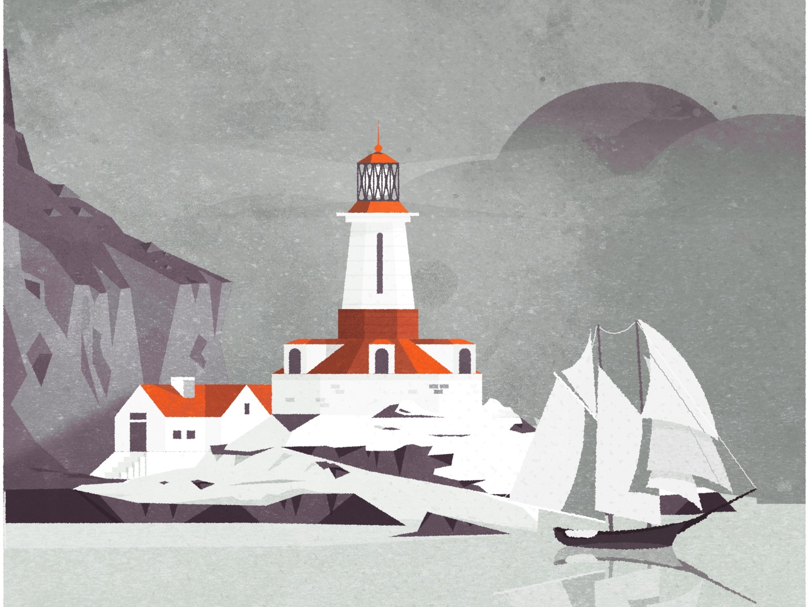 Lighthouse in subdued colours lighthouse logo architecture illustrator.jpg