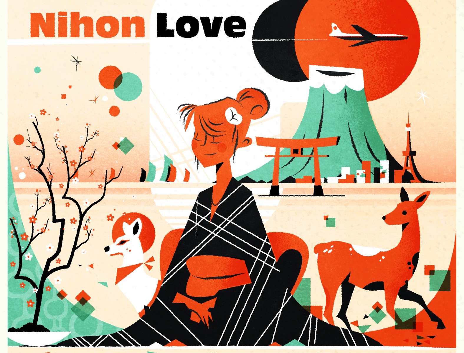 Nihon Love japan retro futurism design minimalist city texture illustr.jpg