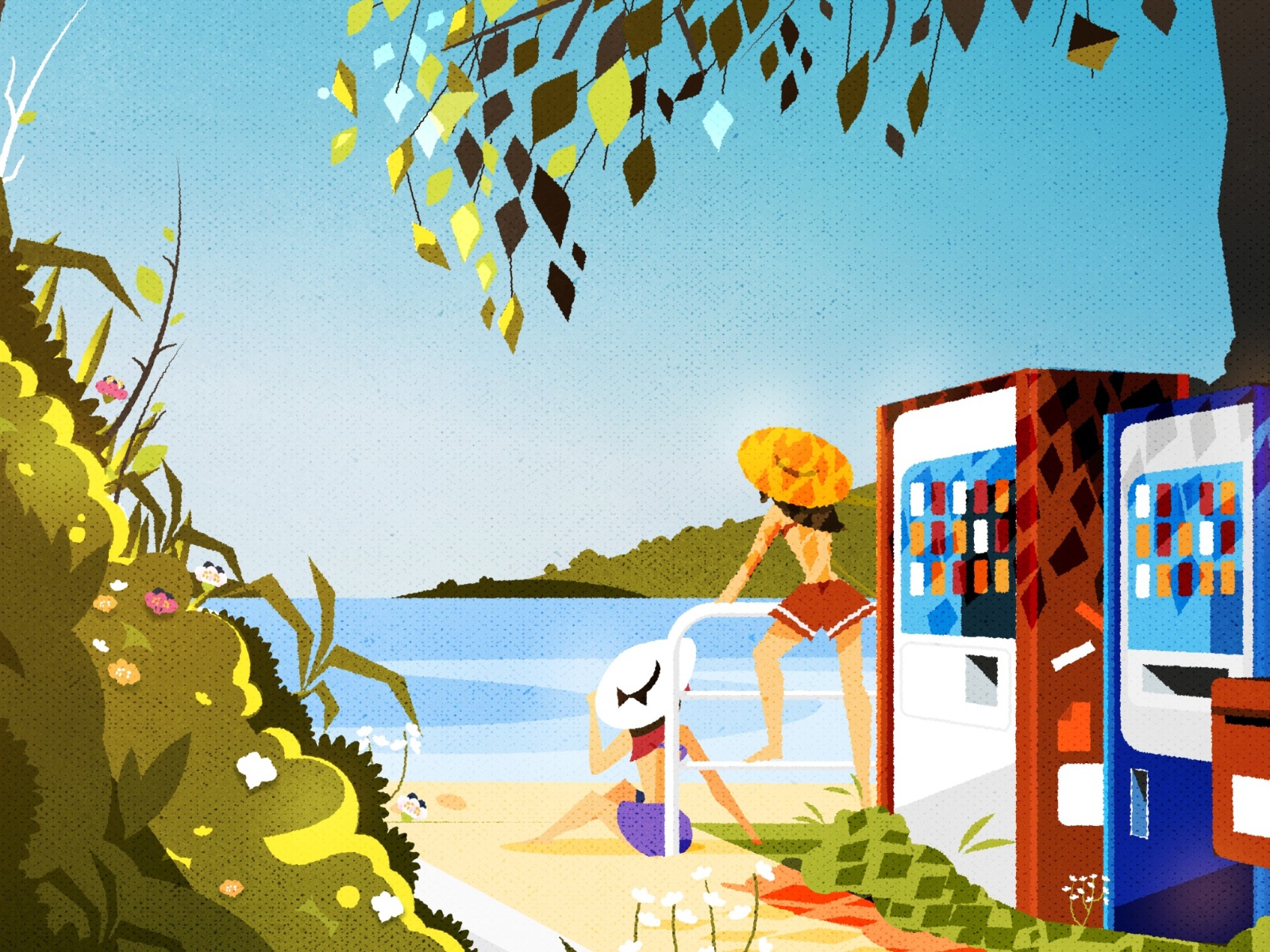 Summertime minimalist illustrator texture illustration vector.jpg
