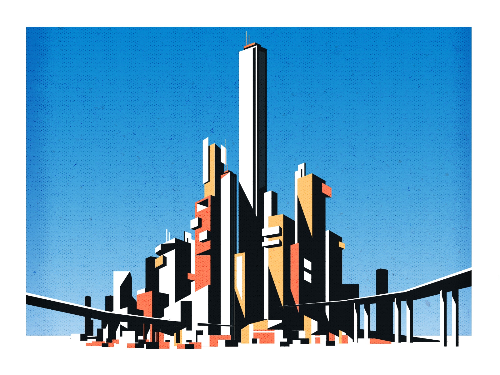 Thin City cityscape design skyline architecture illustrator city minim.jpg