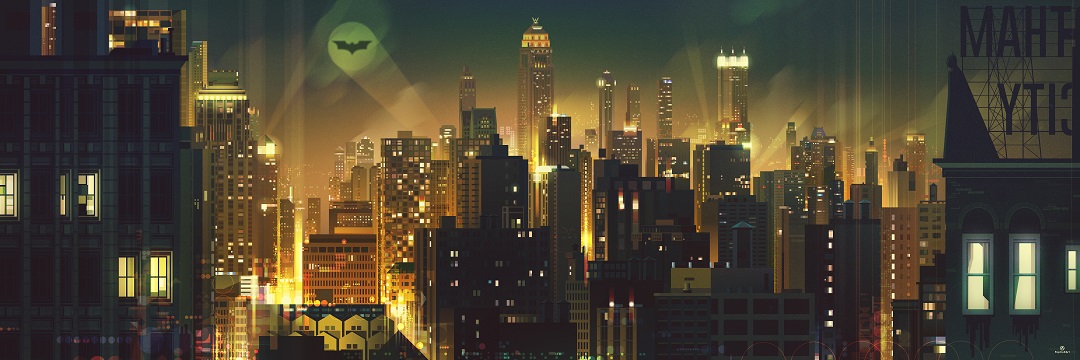 batman gotham city Landscape city movie art screen print.jpg