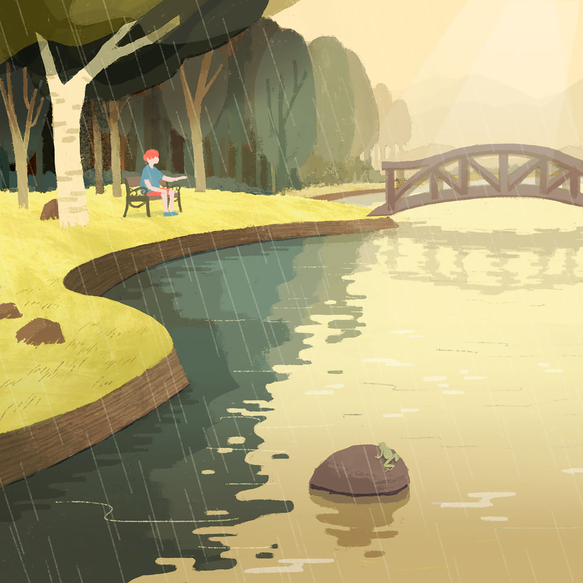 animal environment fantasy lake Nature nostalgic Park rain river sprin.jpg