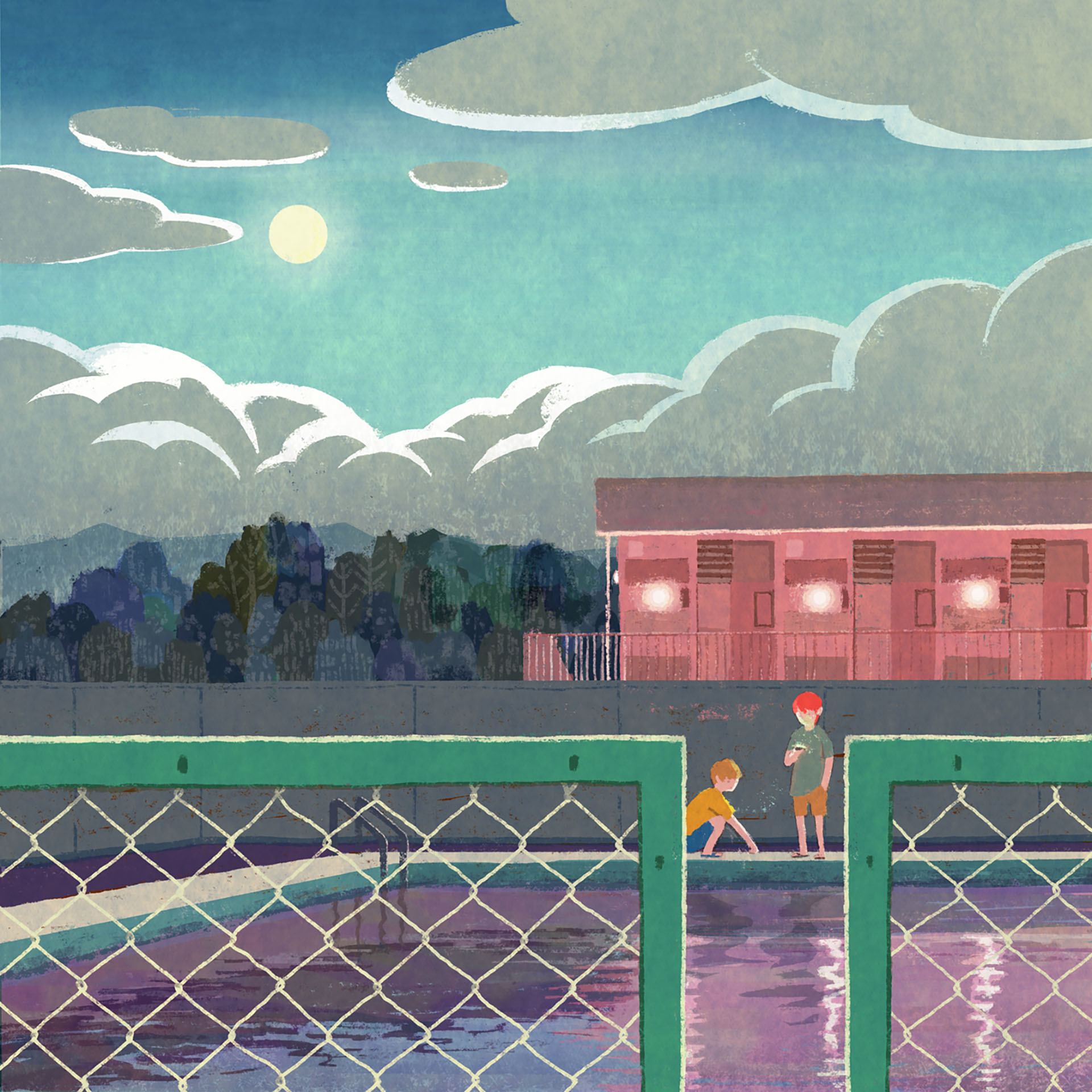 cloud japan midnight moon moonlight night pink Pool summer ukiyo-e (2).jpg
