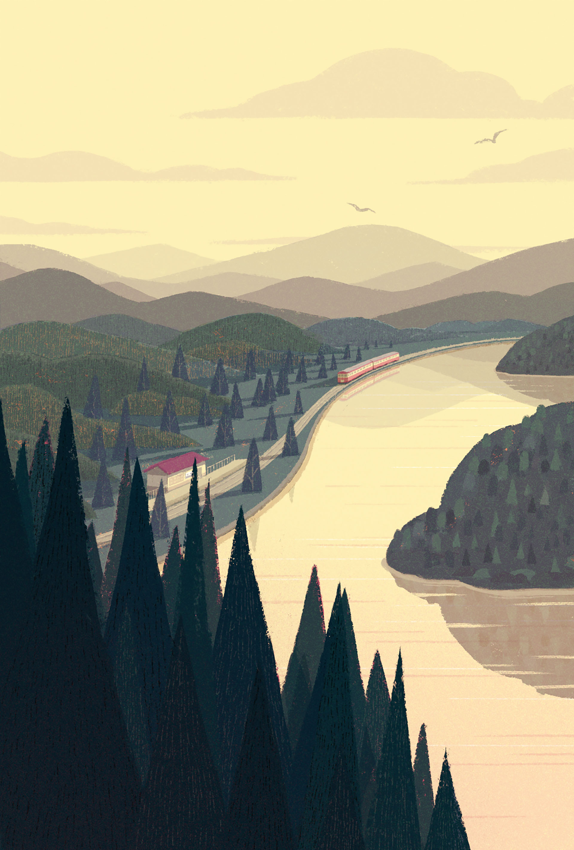 forest japan Landscape mountain Nature nostalgic river STATION sunset.jpg