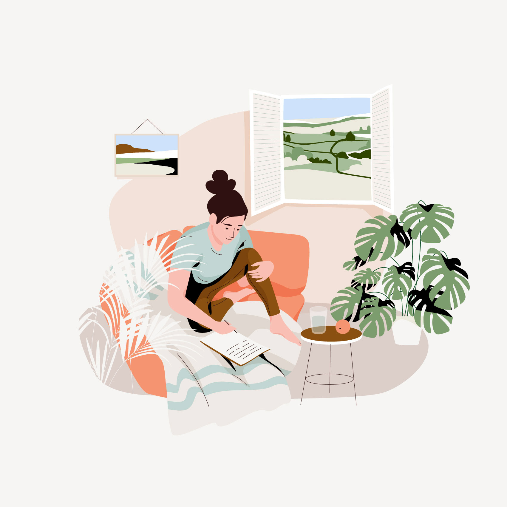 Drawing  ILLUSTRATION  vector pastel Character women Nature (8).jpg