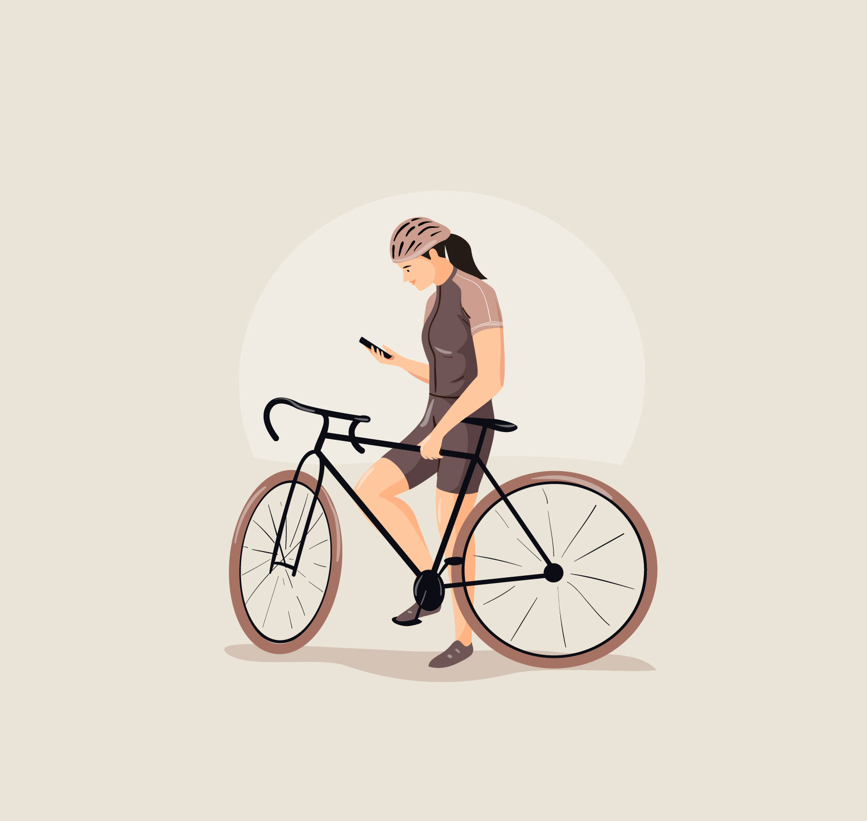 ILLUSTRATION  Drawing  Cycling women people graphic vector pastel Natu (4).jpg