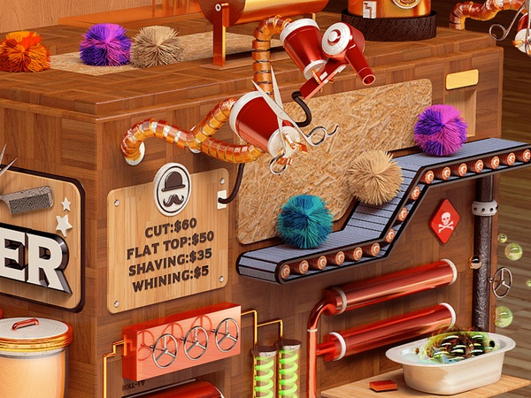 Automatic Barber -Close up- type typography vray wood machine factory.jpg