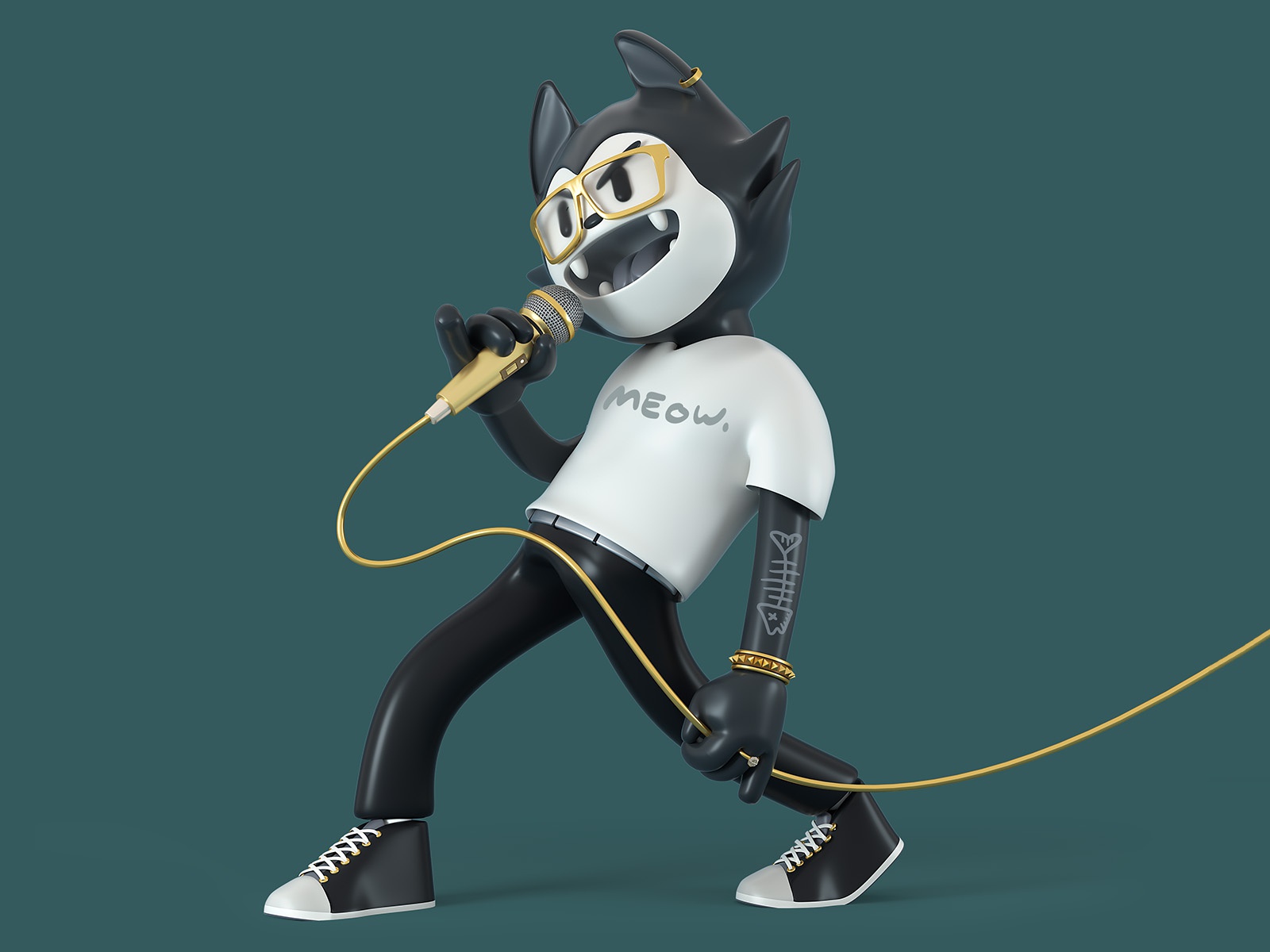 Black Cat World Tour rock cat toy character octane c4d 3d cinema4d.jpg