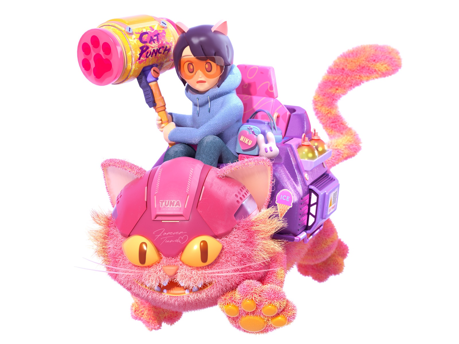 Cats Revenge render colorful japan cat character octane c4d 3d cinema4.jpg