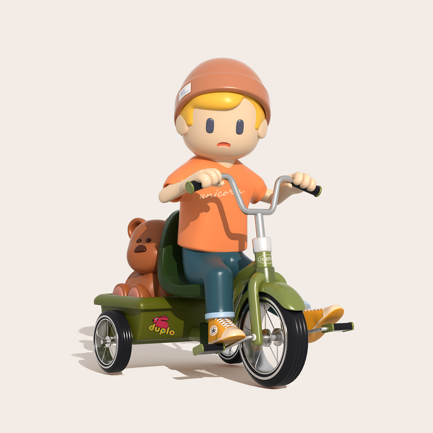 Character kids toy junior 3D cinema4d Miniature boy girl (4).jpg