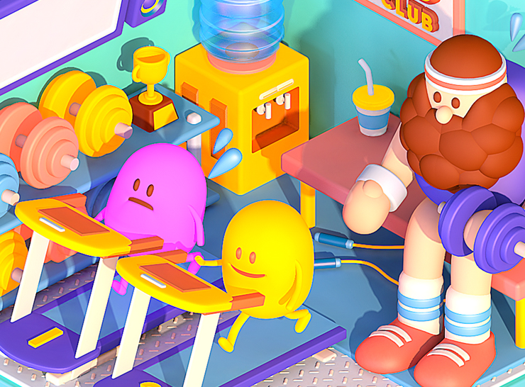 cinema4d toy Miniature 3D japan wallpaper c4d colorful LEGO Nintendo g (3).jpg
