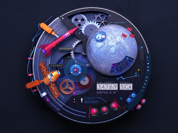 Flight Simulator moon elonmusk moonshine space spacex octane 3d c4d ci.jpg