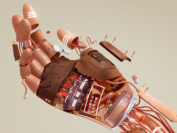 Human Error art design illustration sci-fi hand robot octane c4d 3d ci.jpg