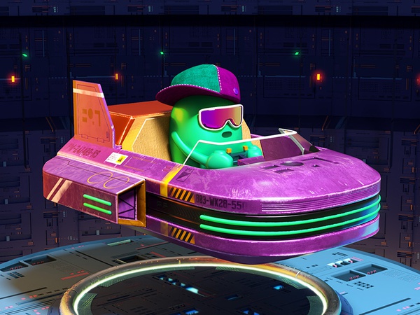 Parking Lot sci-fi car vehicles character octane cinema4d.jpg