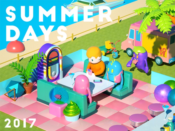 Summer Days character toy miniature isometric cg octane 3d cinema4d c4.jpg