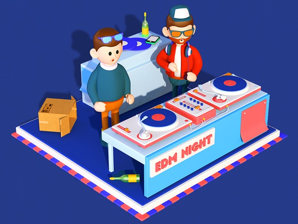 Toy Disco disco 3d toy dj party miniature cinema4d character night low.jpg