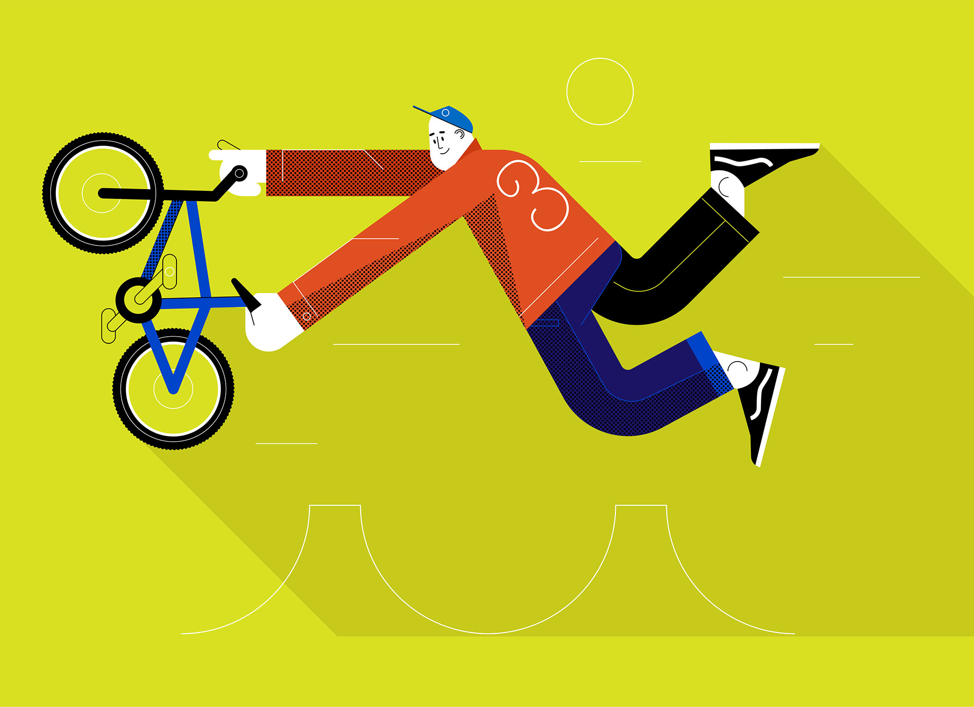 bmx sport bikes Skating sports vector Urban youth Fun Character (3).jpg