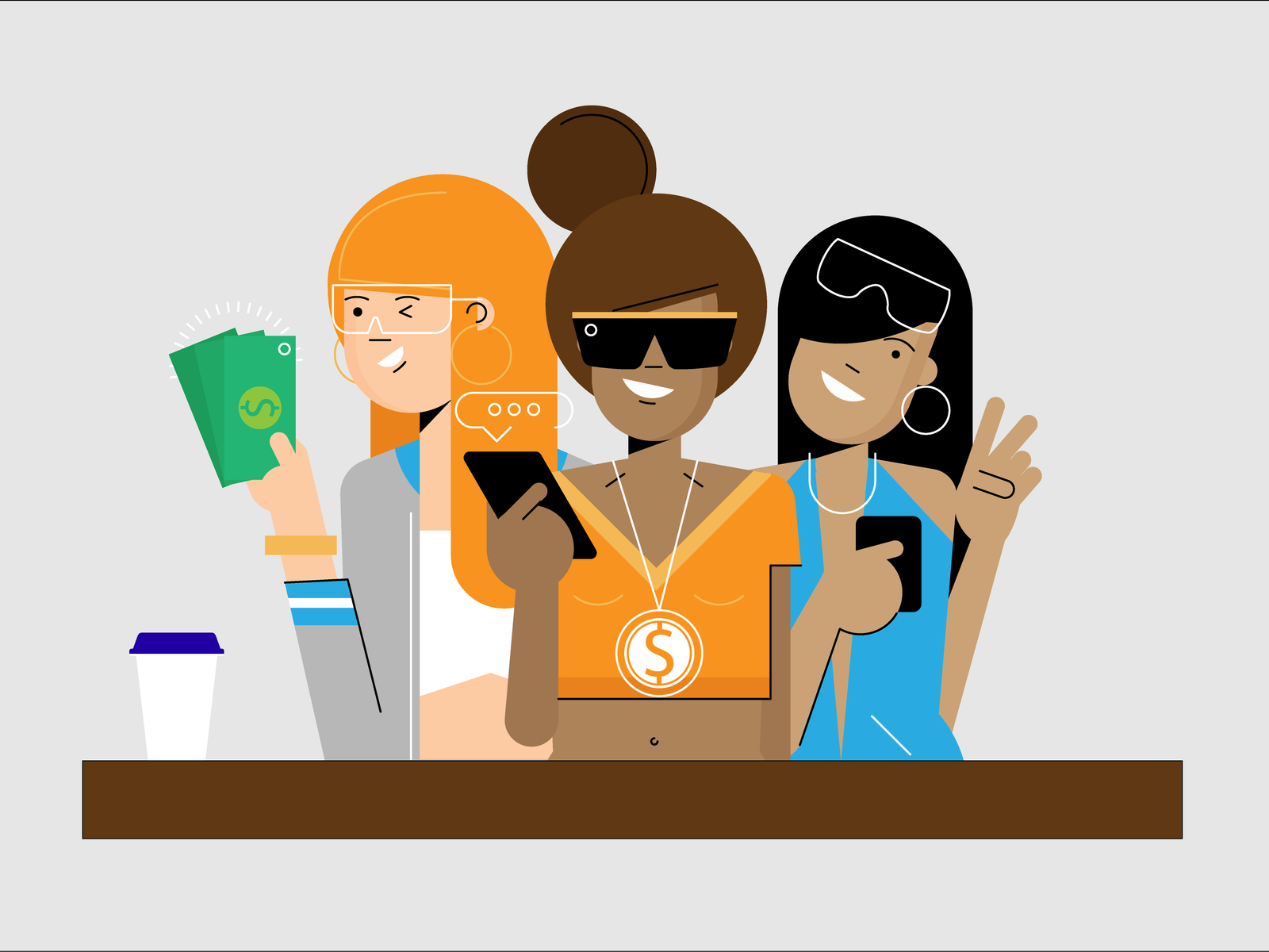 characters people motion explainer Bank characterdesign pregnant Food (3).png